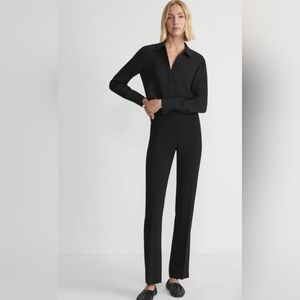 $598 Lafayette 148 New York Slacks Blk Sz.10 Pristine